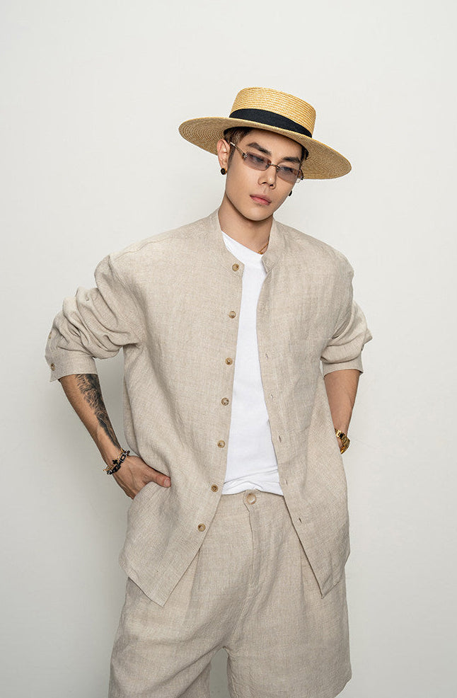 Relaxed-Fit Breathable Shirt Set