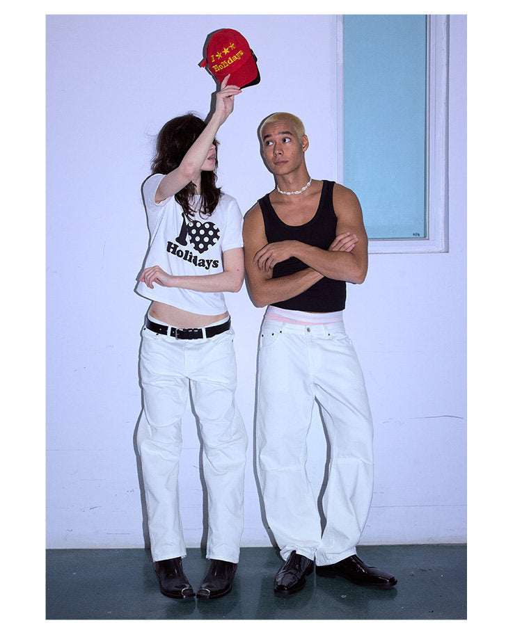 Slim-Fit Pleated Casual Pants