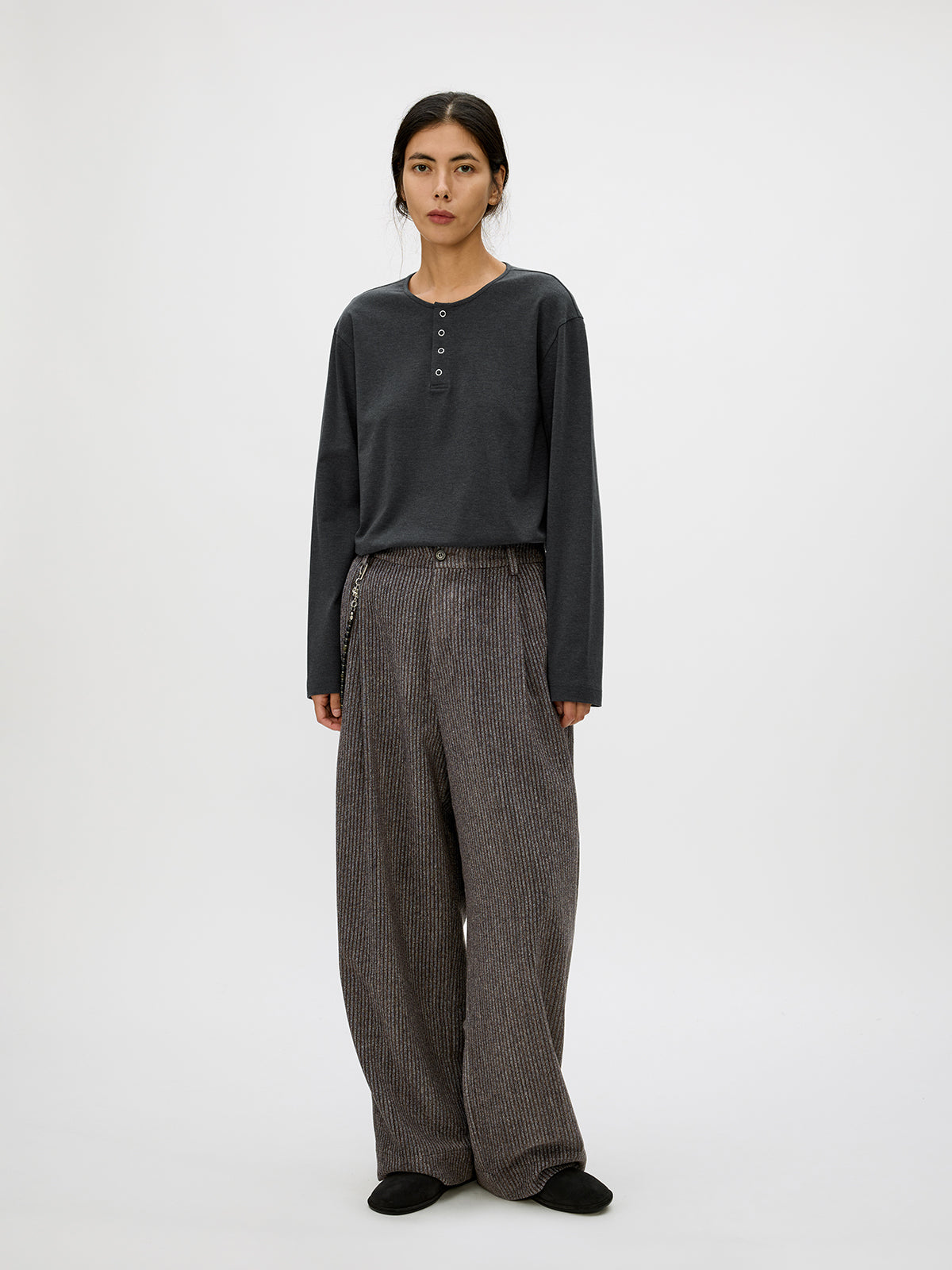 Loose Double-Pleated Casual Pants