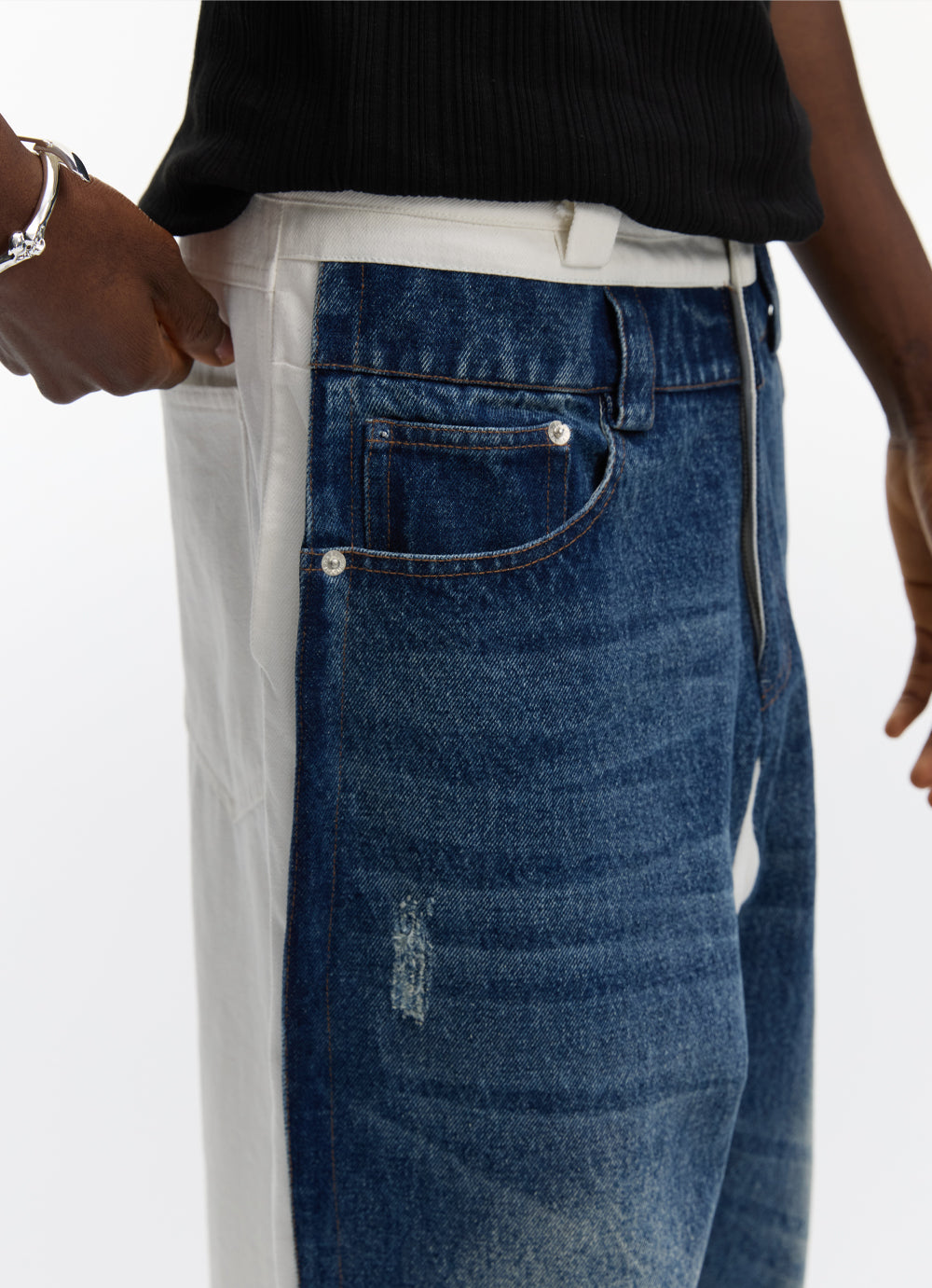 Double Layer Denim Pants