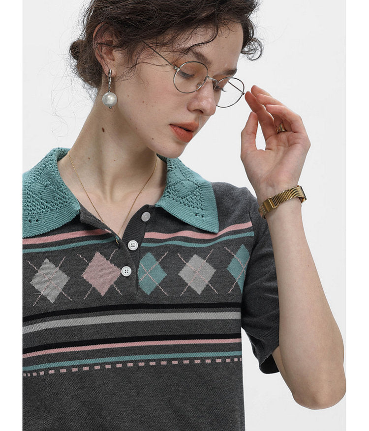 Lightweight knit polo shirt
