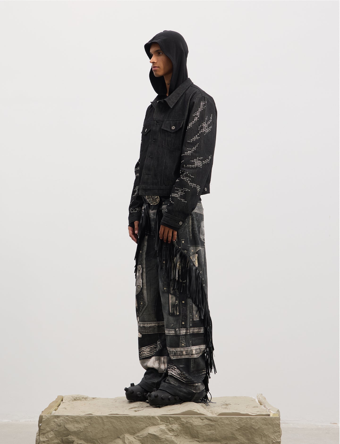 Double Gun Print Jeans