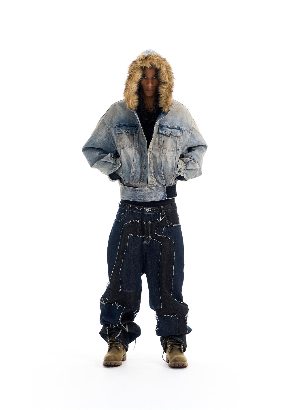 Distressed Oversized Denim Jacket