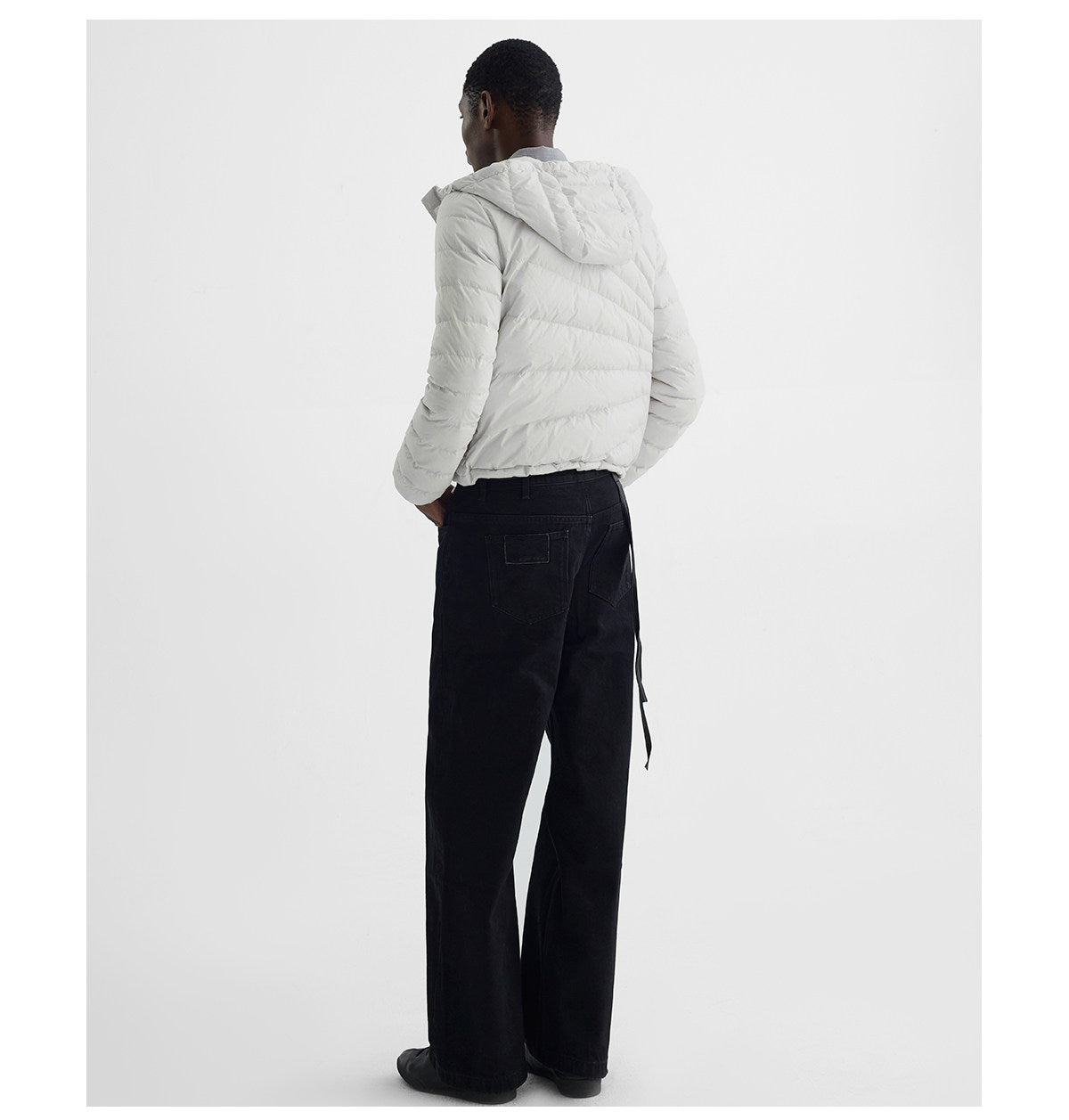 Embossed Straight-Line Quilted Down Jacket