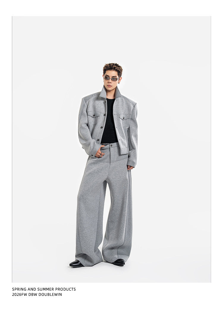 Air Layer Short Sweatshirt Jacket Set