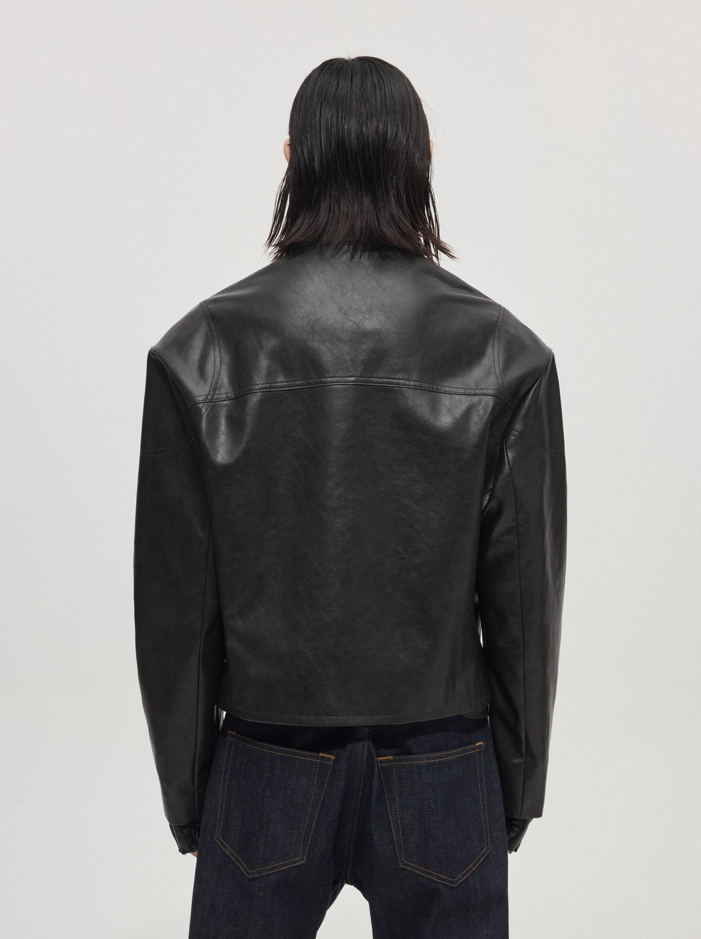 Oversized Motorcycle Leather Jacket