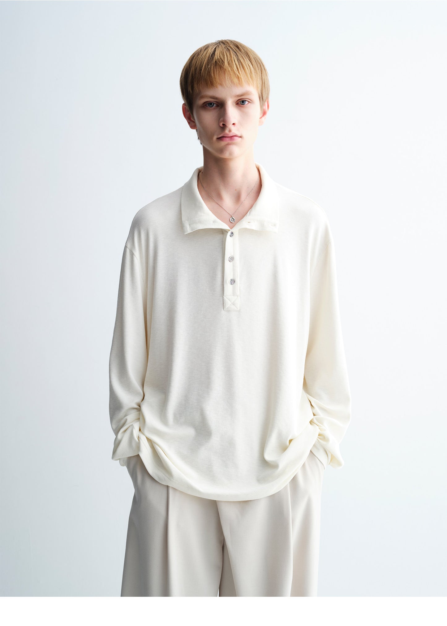 Half-Front Collar Shirt