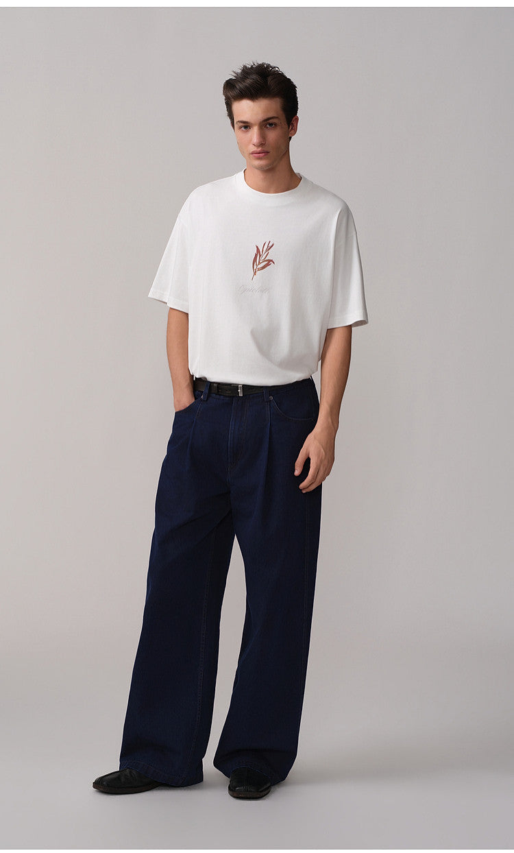 Round-Neck Drop-Shoulder T-Shirt