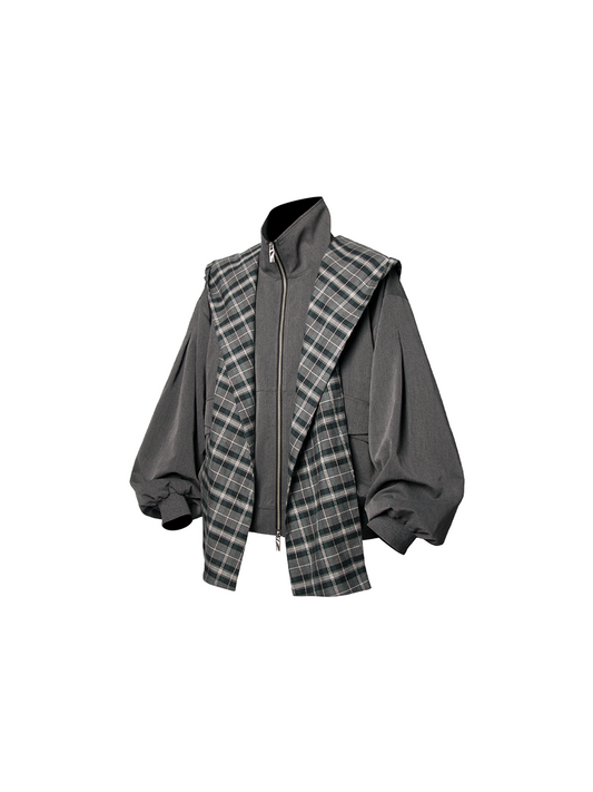 Detachable checkered jacket