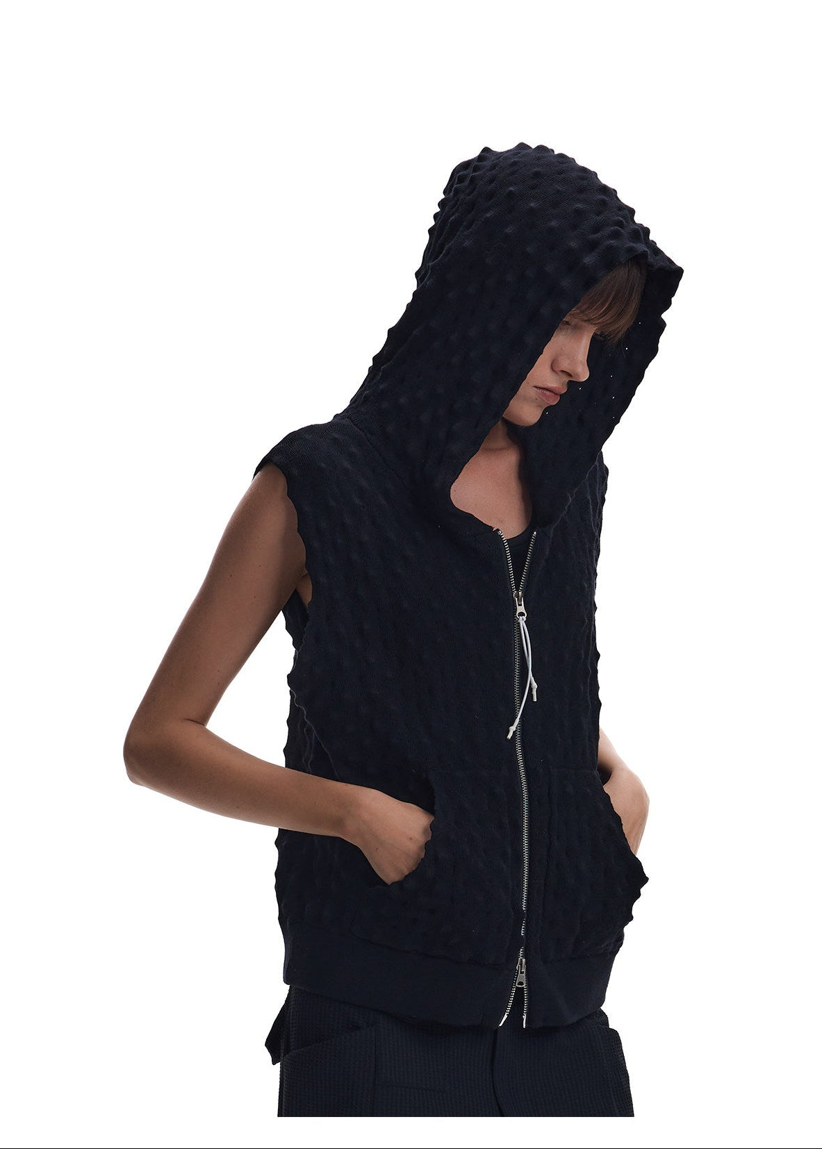 Sleeveless Hooded Sweatshirt