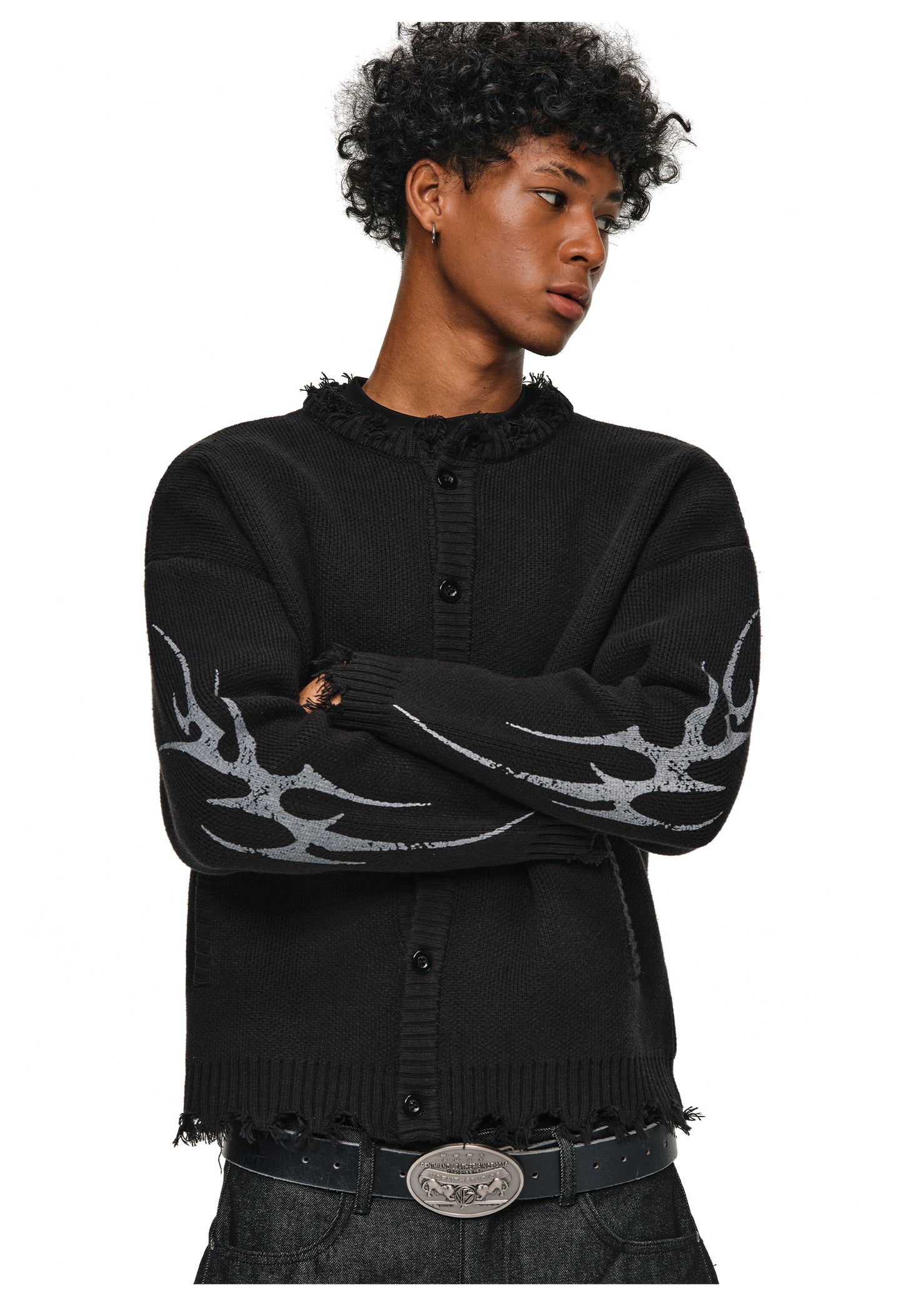 Gothic Print Cardigan