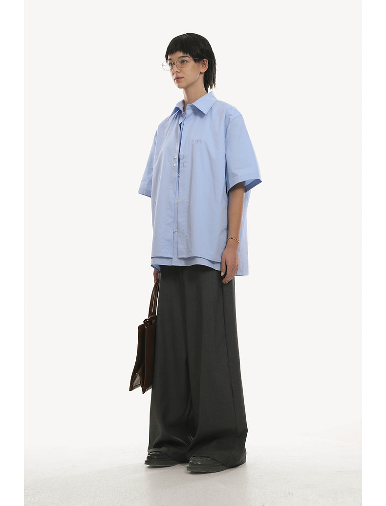 Low-end style silhouette drape pants