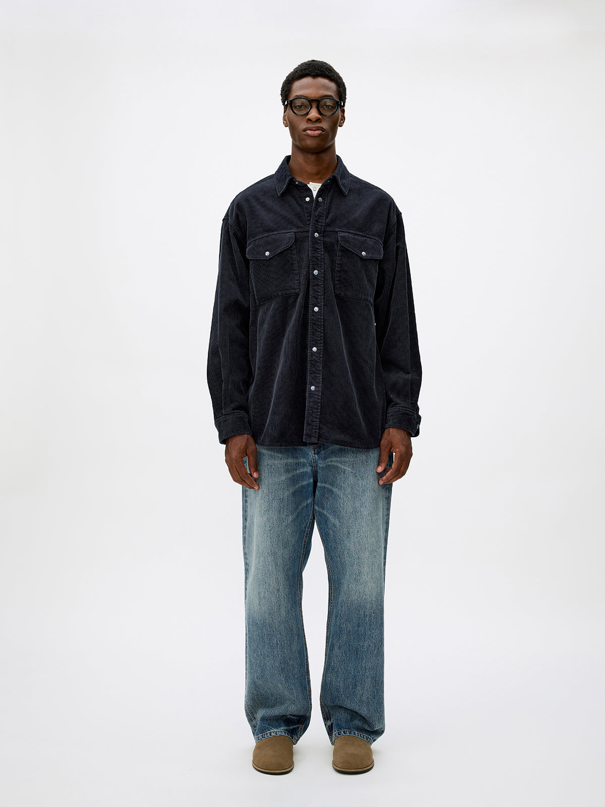 Corduroy Shirt with Pockets