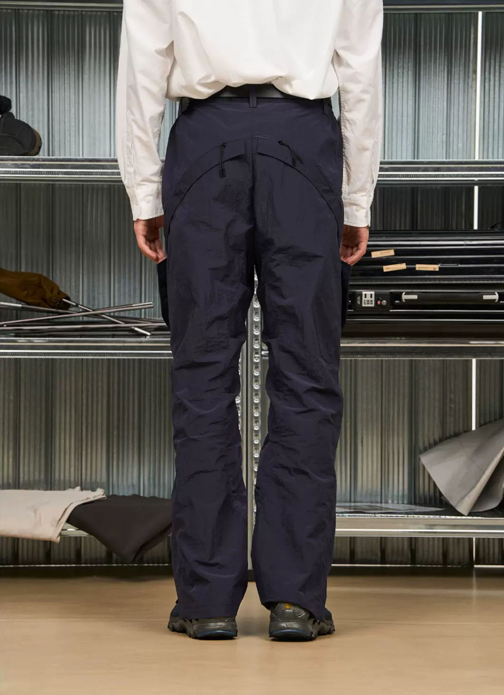 Inner pinch pleats adjustable casual work pants