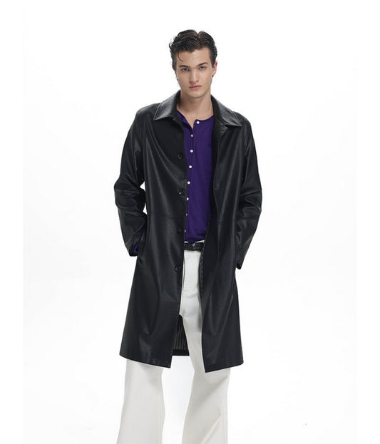 Faux Leather Coat