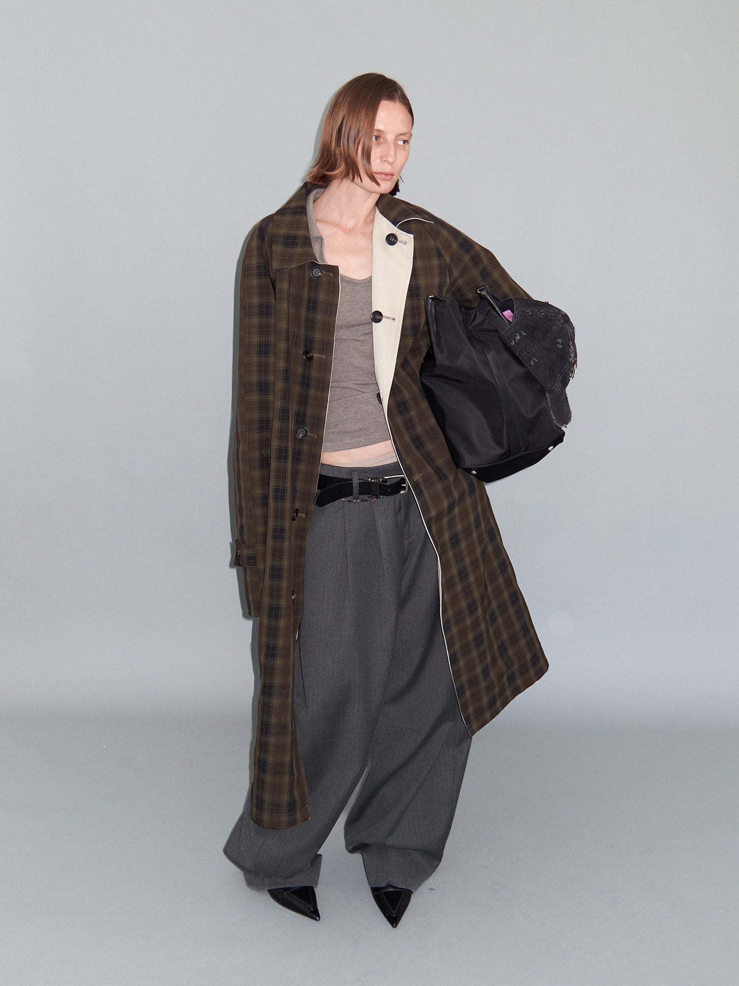 Loose-Fit Curved Casual Pants