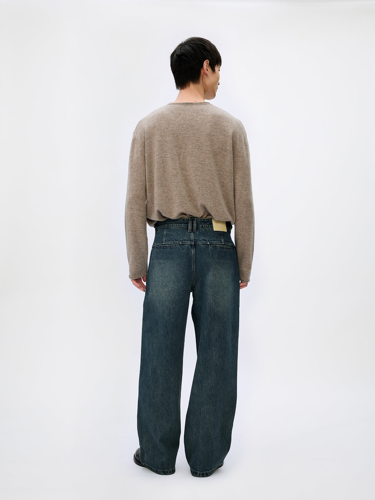 Loose Straight Leg Denim Pants