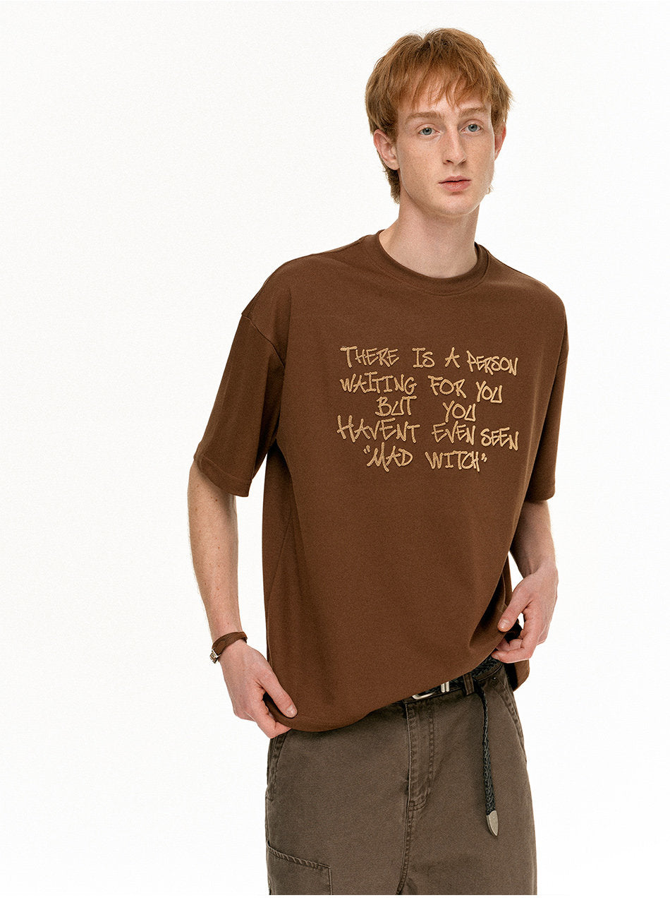 Unisex Casual Embroidered T-Shirt