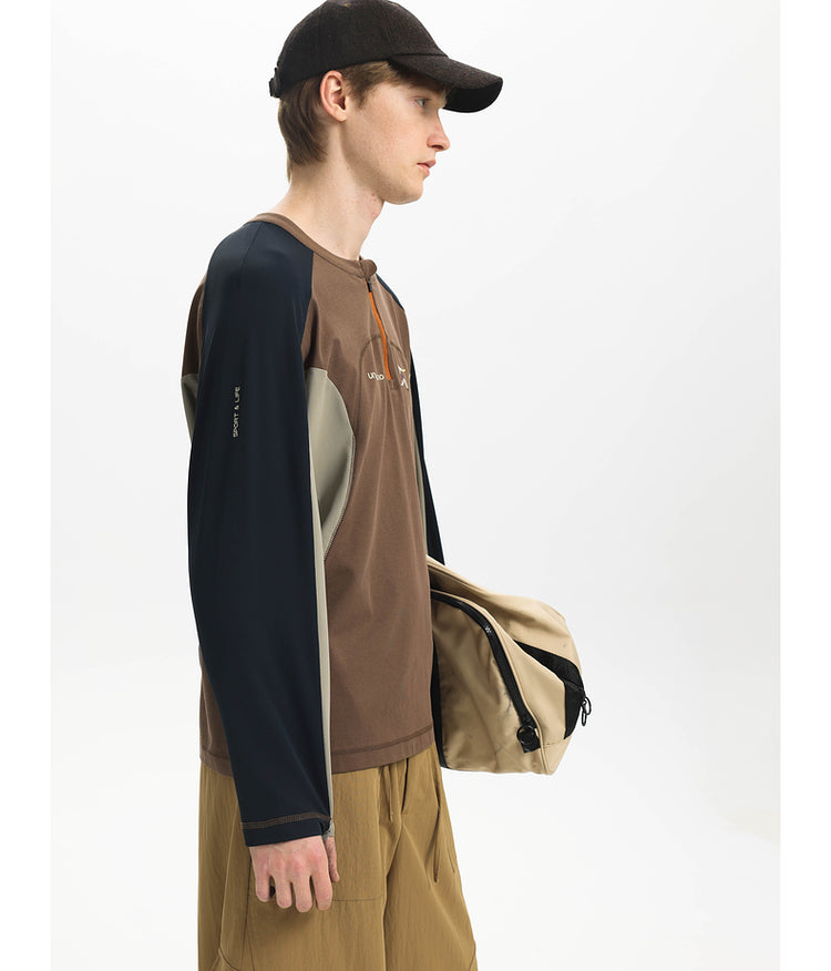 Contrast color sports T-shirt