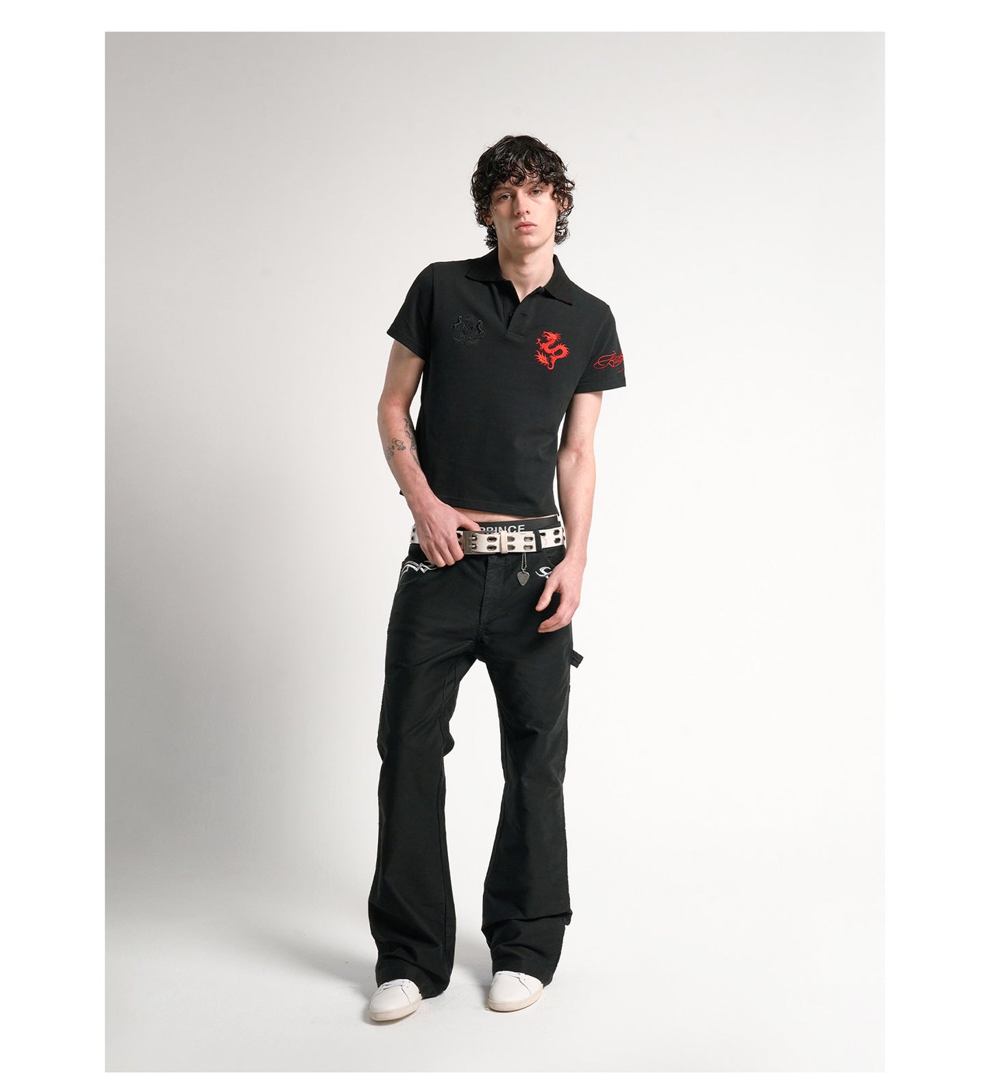 Embroidered and Appliquéd Polo Shirt