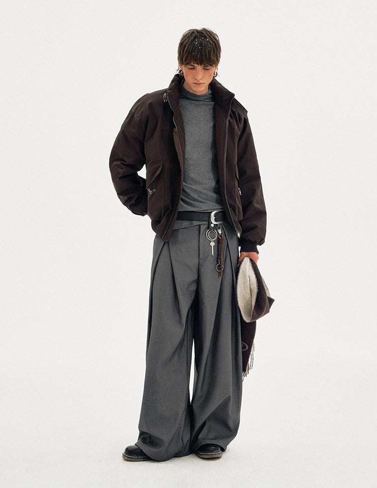 Stand Collar Large Pocket Jacket