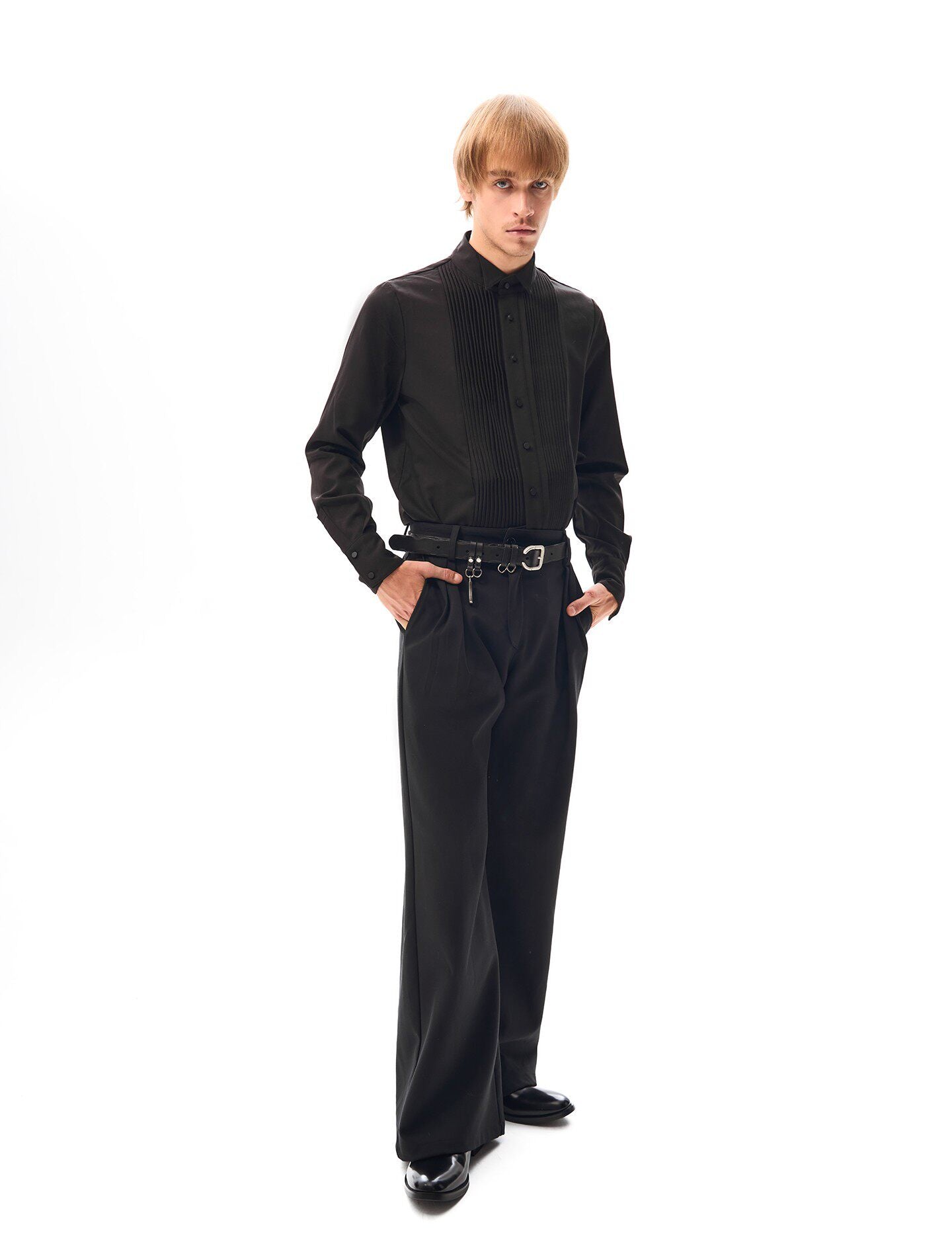 Side Placket Casual Pants
