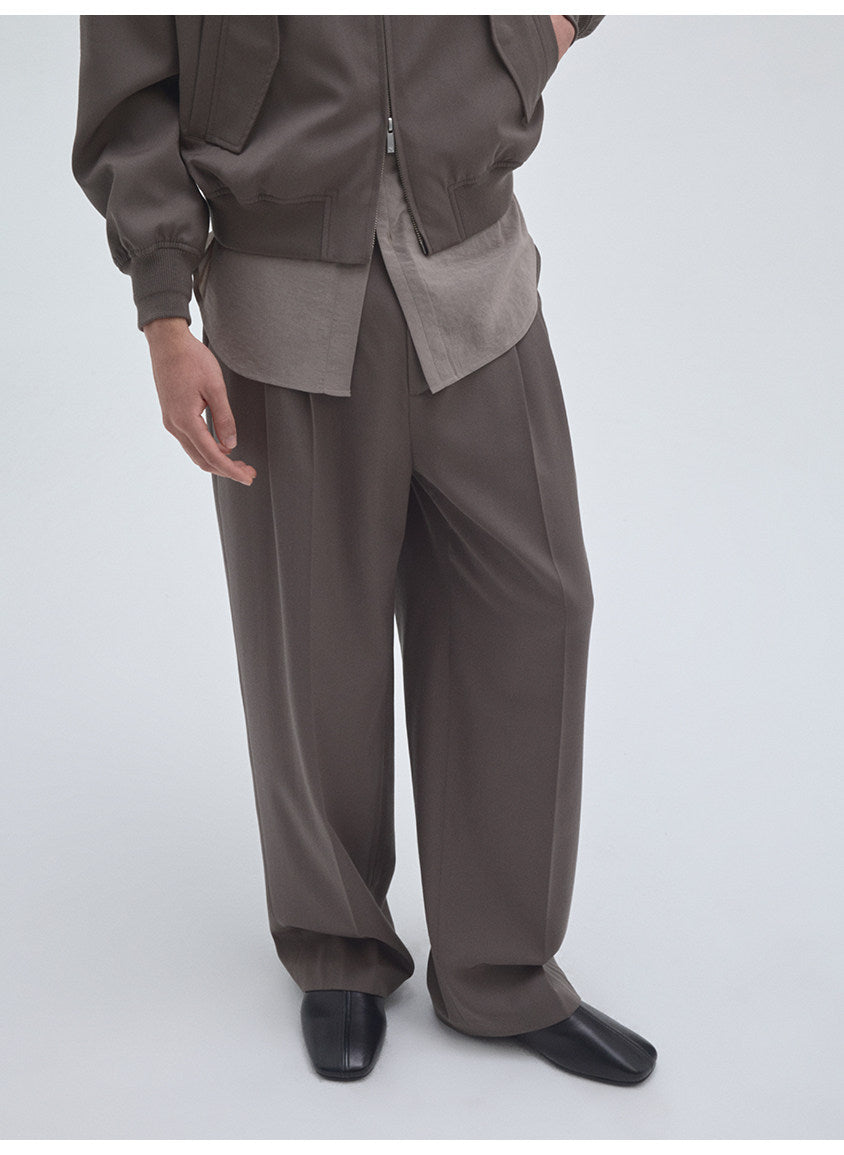 Classic Double-Tuck Casual Pants