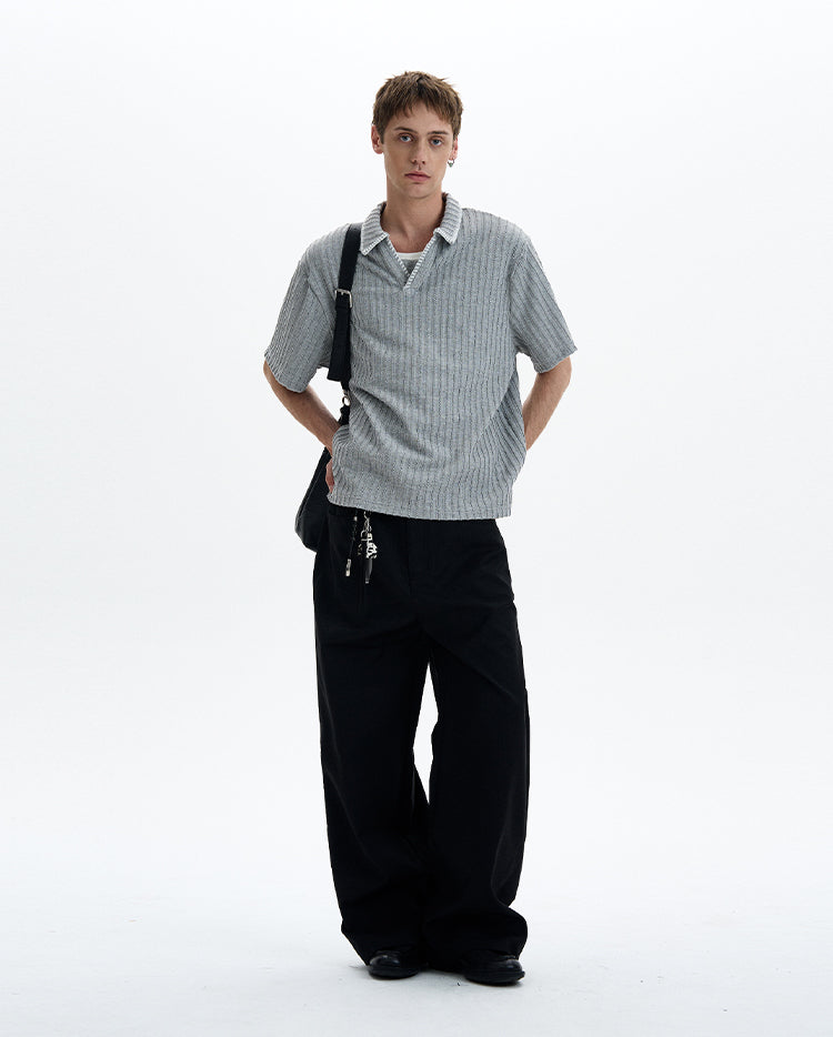 Loose-fitting casual knit shirt