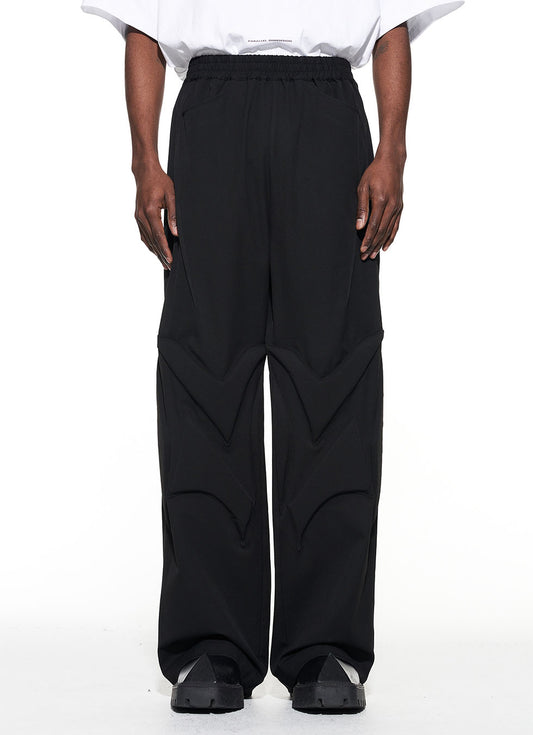 Molded design silhouette pants