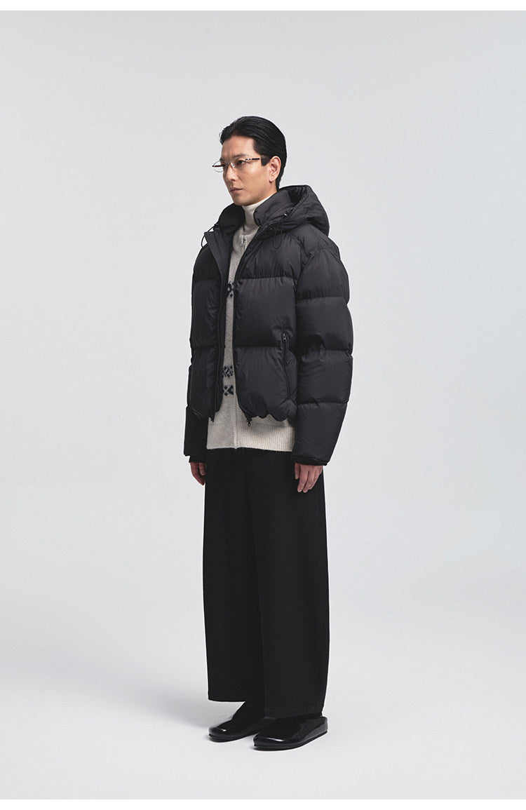 Waterproof Nylon Hooded Down Jacket