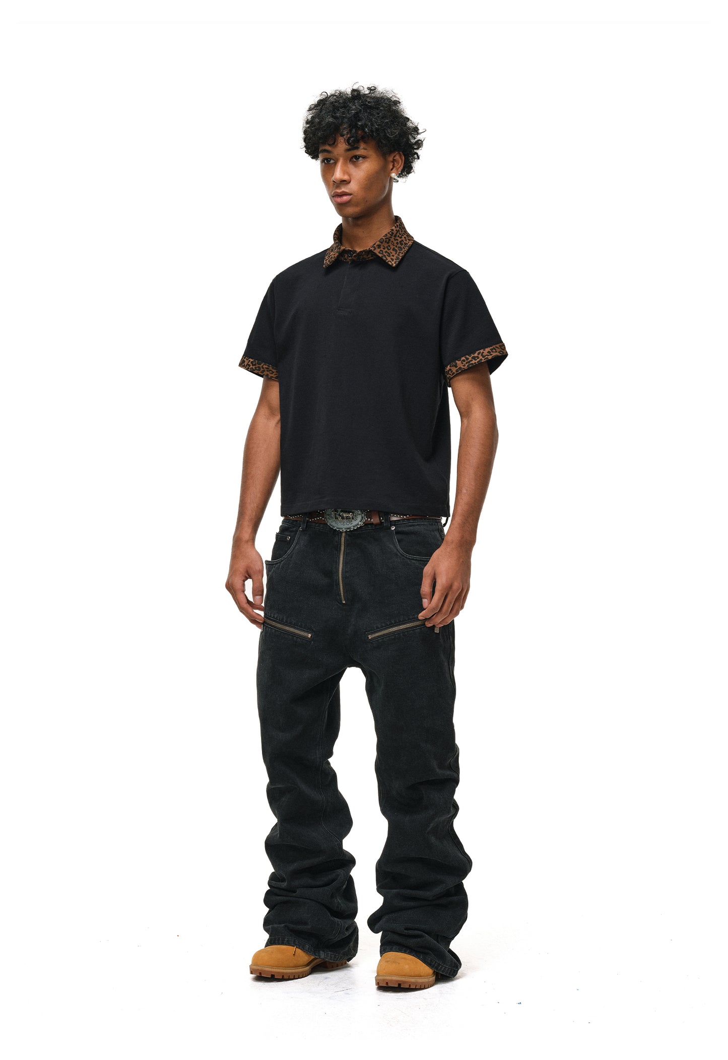 High Street Zipper Jeans