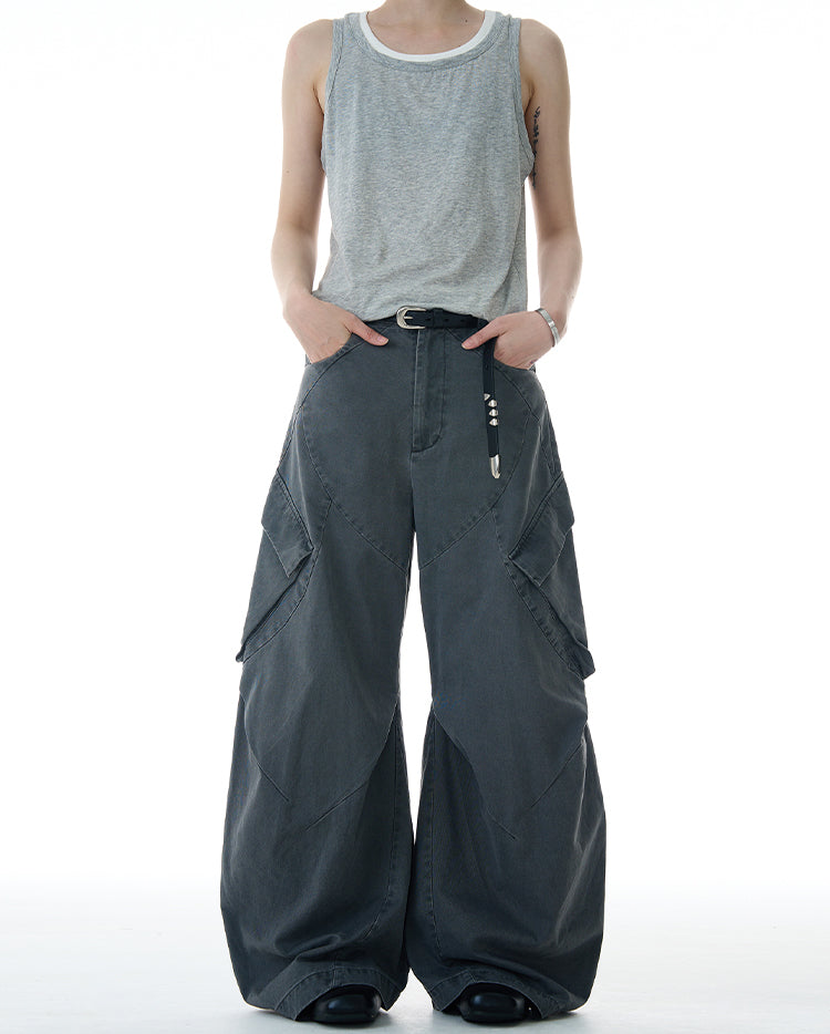 Deconstruction design casual pants