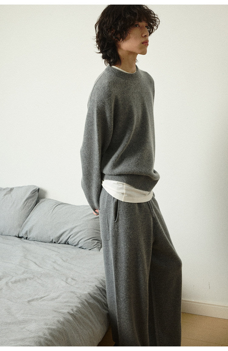 Wool & Cashmere Blend Crew Neck Sweater