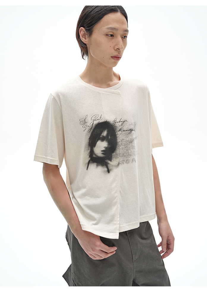 Distressed Print T-Shirt