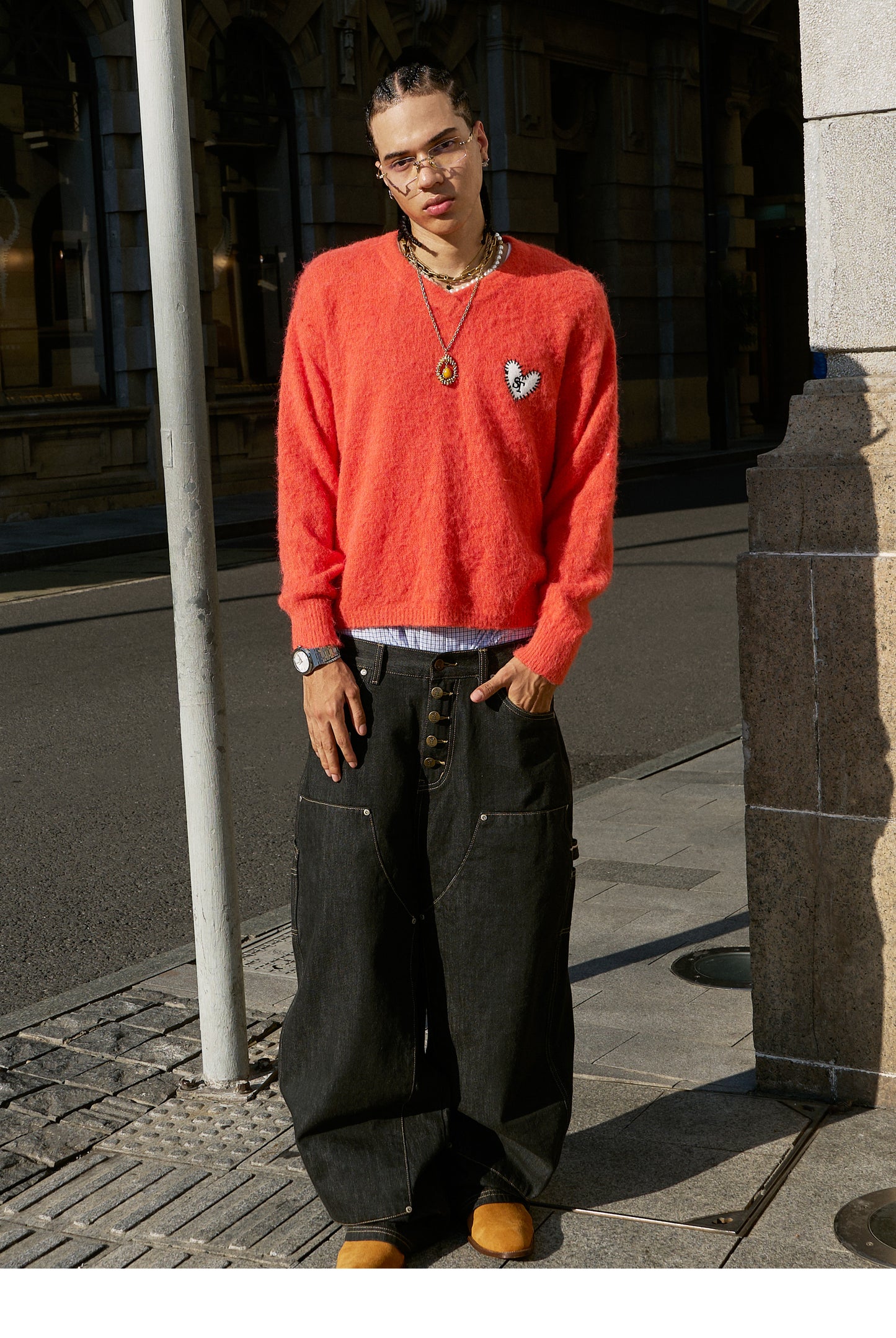 Wool Blend V-Neck Knit