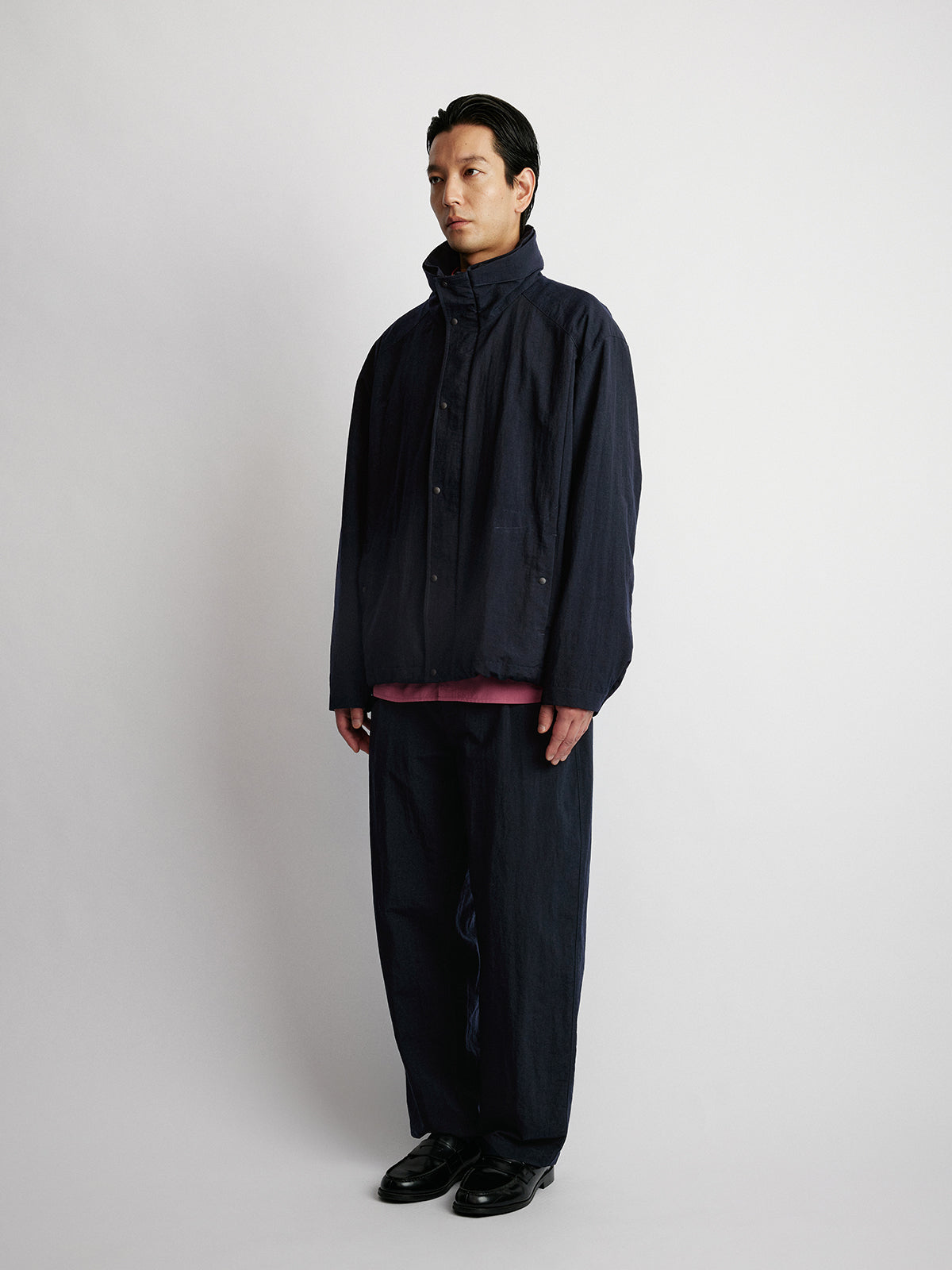 Stand Collar Hooded Jacket