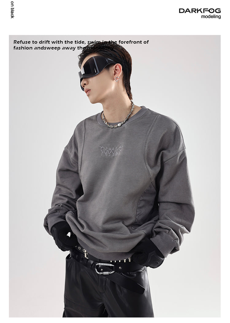 Washed Round Neck Sweatshirt