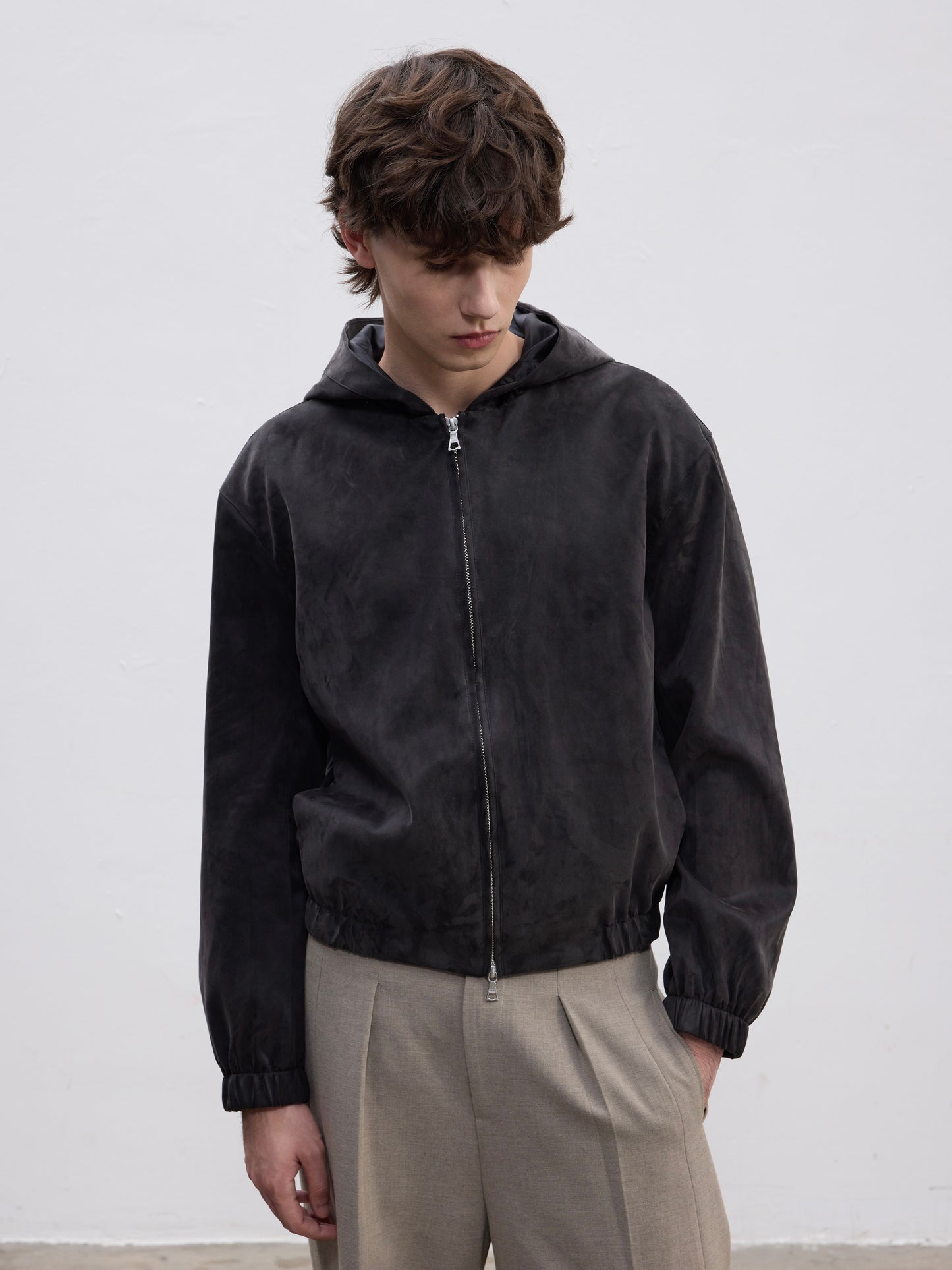Sandwashed Hooded Jacket