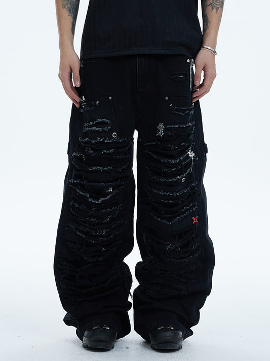 Original design heavy wash casual pants