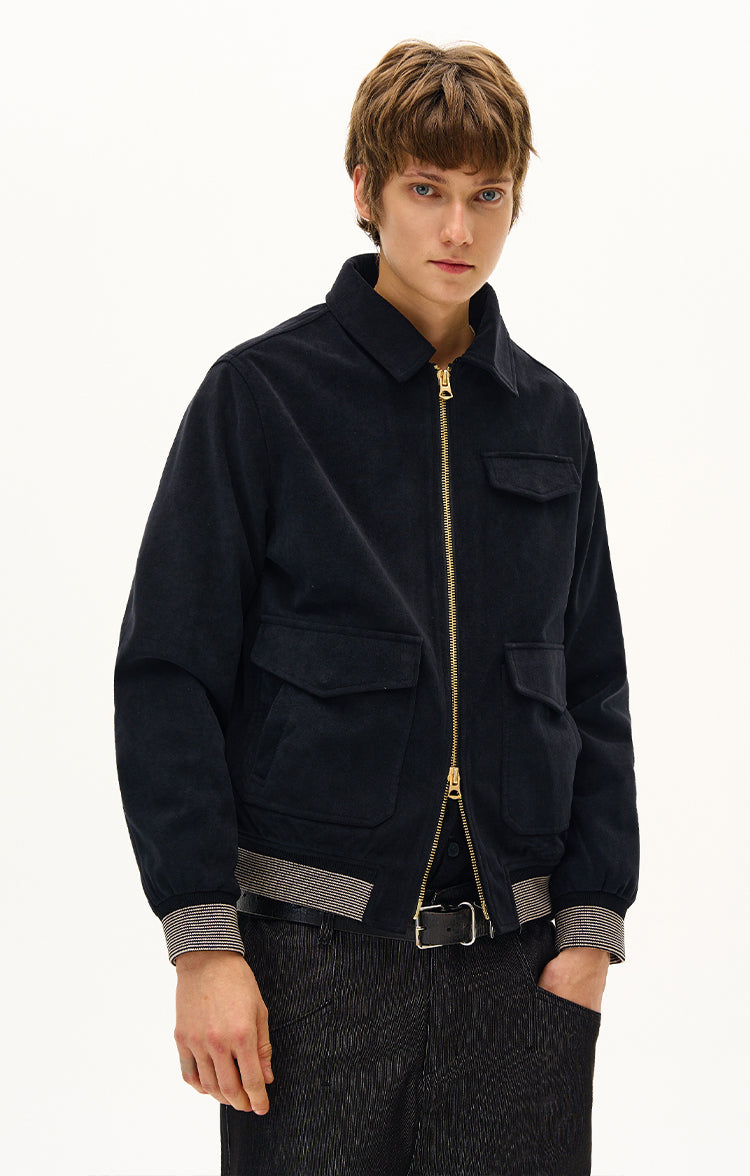 Multi-Pocket Double-Zipper Jacket
