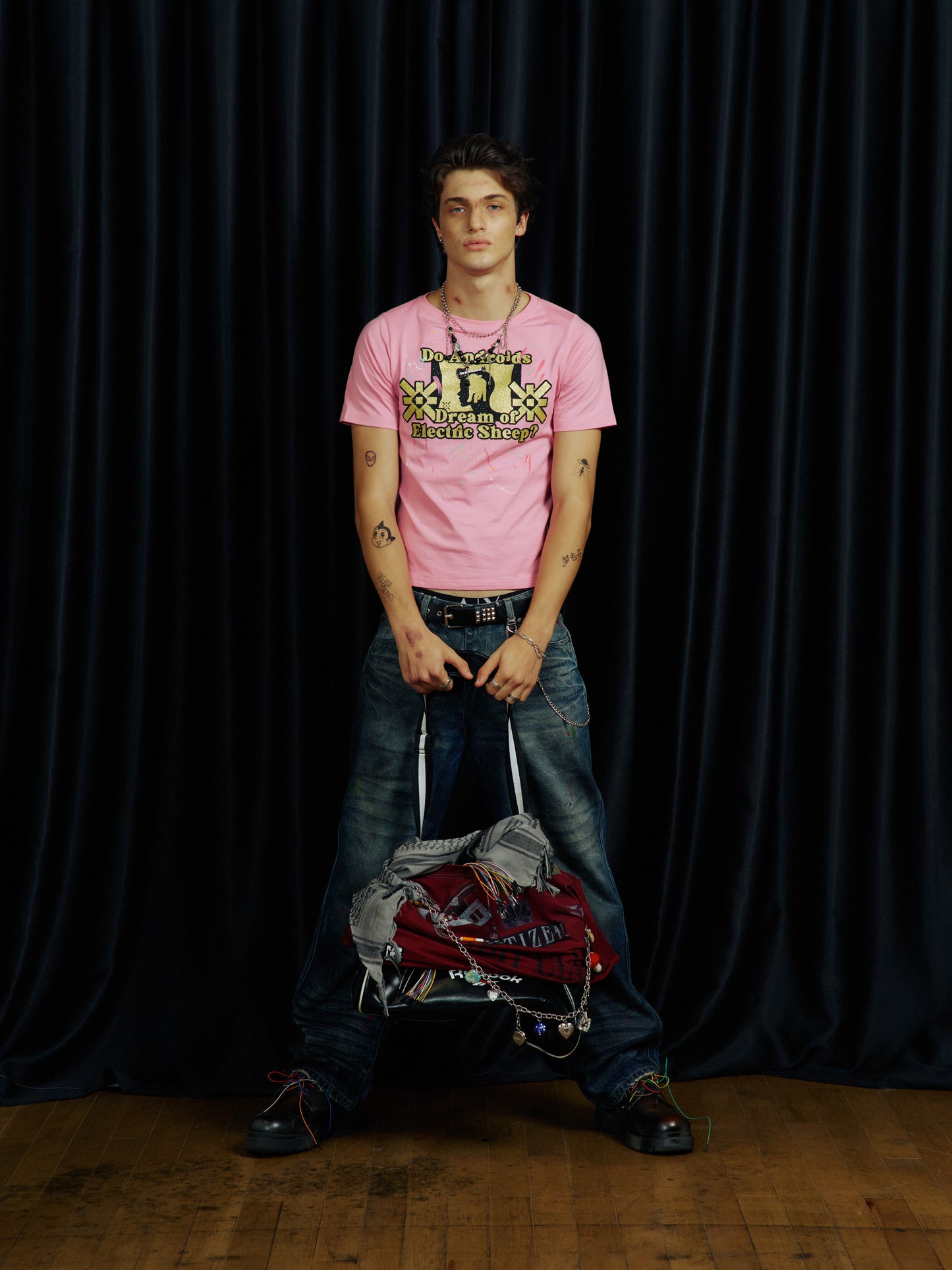 Powder Print Splash Ink T-Shirt