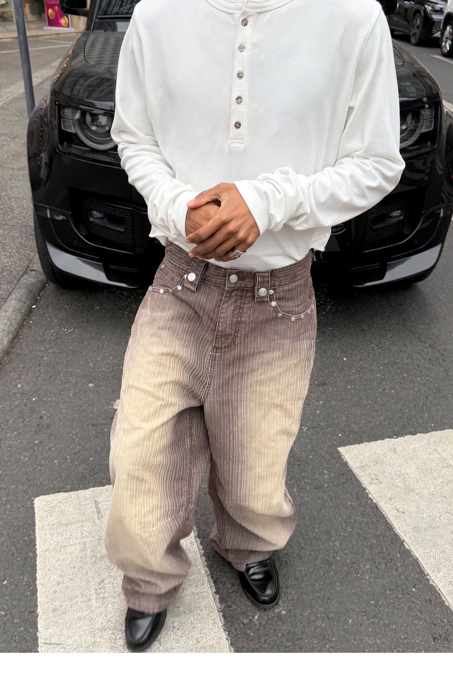 Studded Corduroy Pants