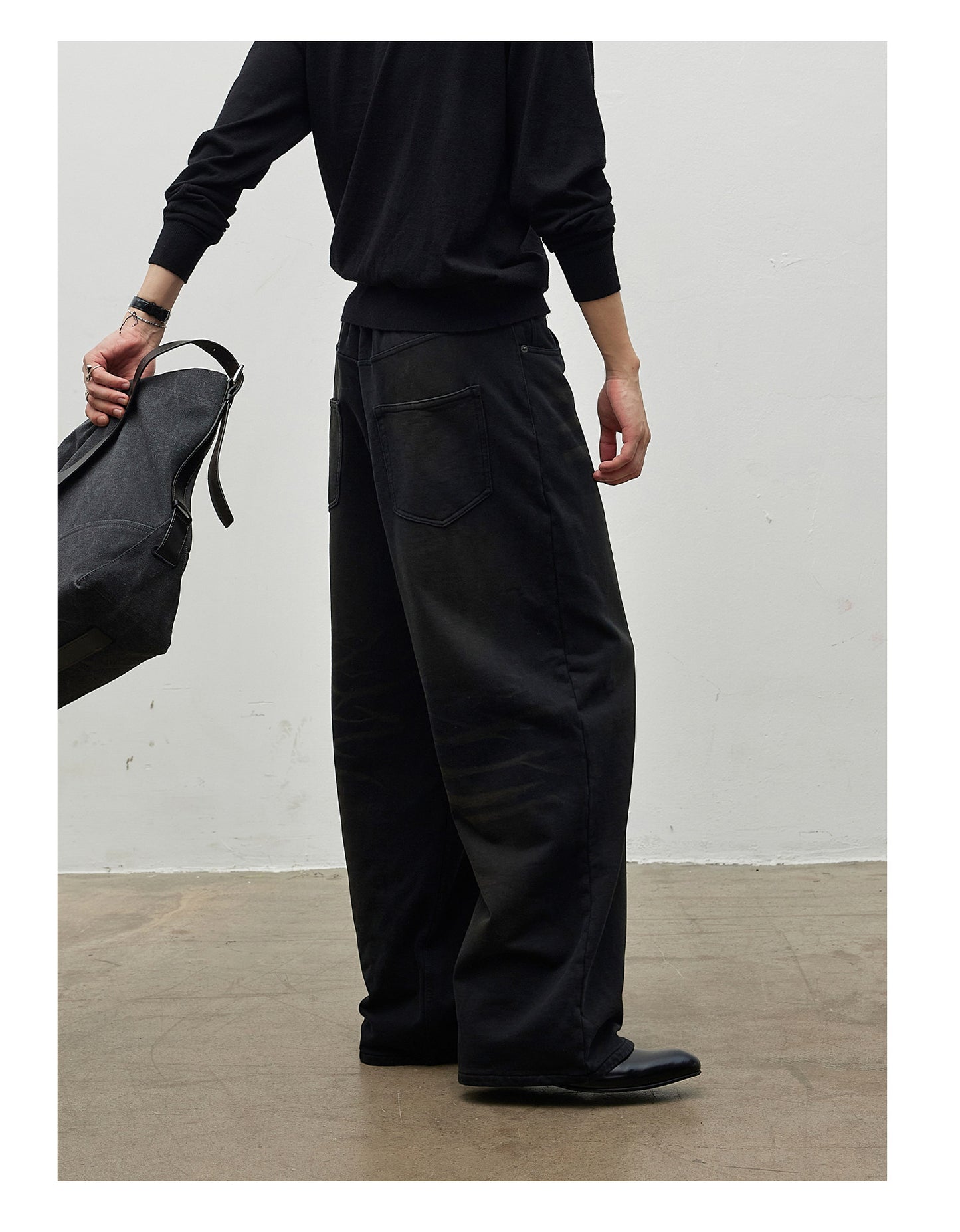 Faux Denim Sweatpants