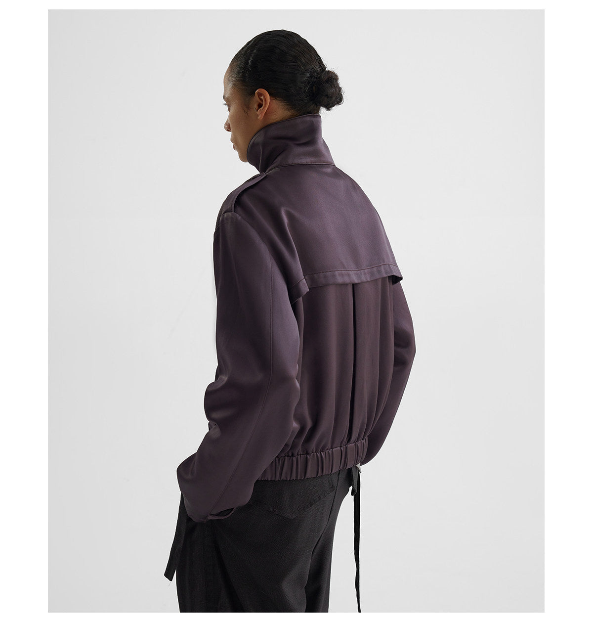 Accordion-Pleated Short Jacket