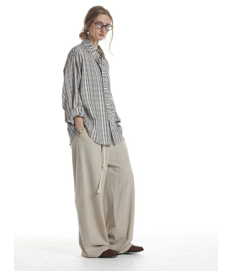High Intelligence Loose Stripe Shirt