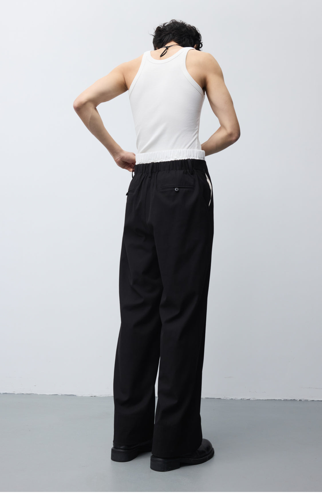 Elasticity Loose-fitting straight pants