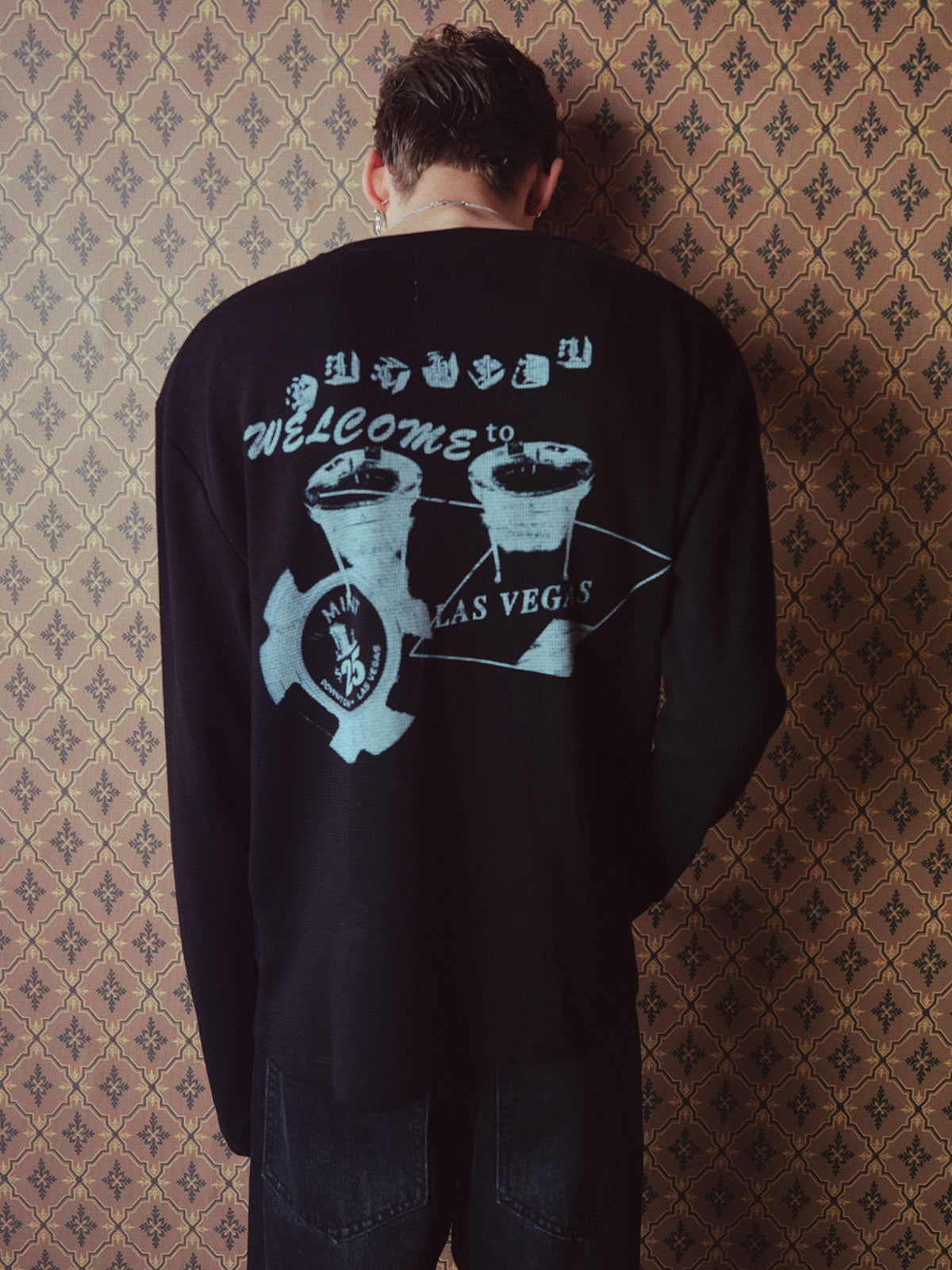 Waffle Henley Collar T-Shirt