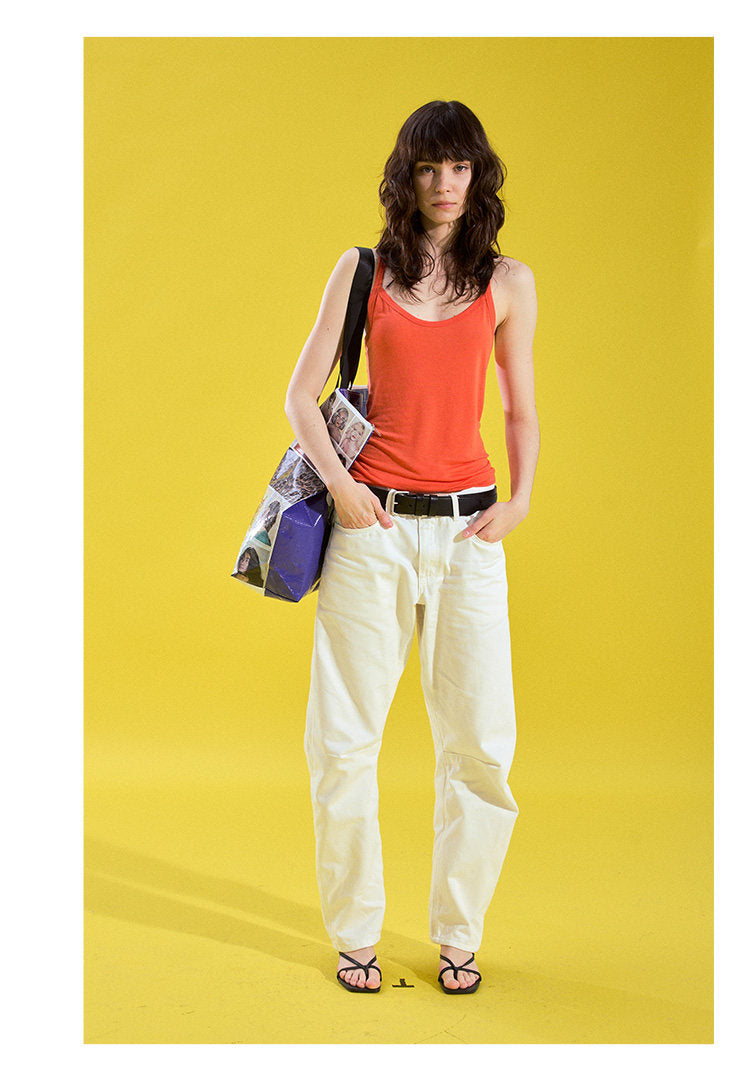 Slim-Fit Pleated Casual Pants