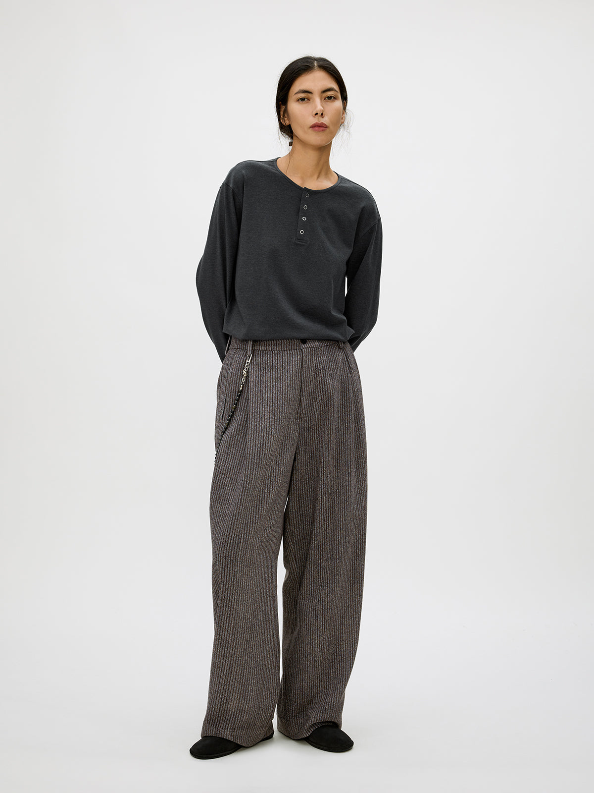 Loose Double-Pleated Casual Pants