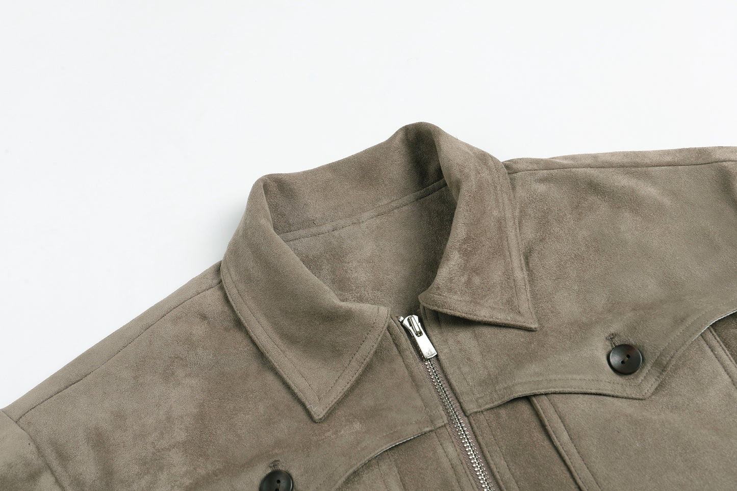 Suede multi-pocket jacket